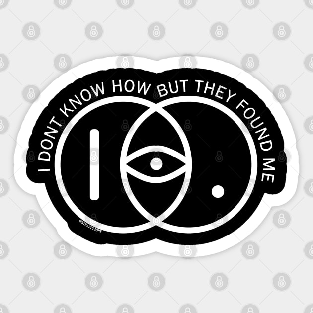 iDKHOW circle logo white ver. Sticker by strasberrie